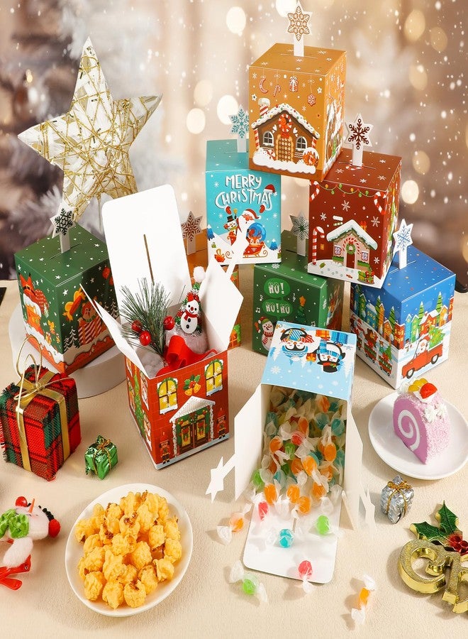 Qpout 27Pcs Christmas Candy Boxes for Gift Giving,3D Xmas Goody Gift Cookies Treat Boxes,Decorative Christmas Favor Boxes for Holiday Xmas Party Favors Supplies Christmas Tree Decoration - Image 3